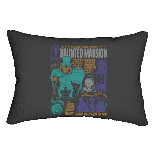 Retro Haunted Mansion Lumbar Pillows, Vintage Disney Lumbar Pillows, Spooky Lumbar Pillows, Classic Disneyland Apparel, Classic Disney Ghost Lumbar Pillows