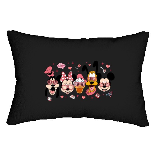Disney Mickey and Friends Valentine Lumbar Pillows