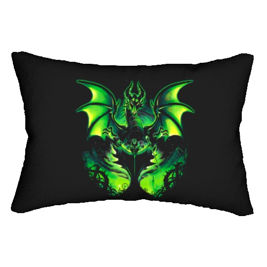 Maleficent Disney Art Dragon Lumbar Pillows