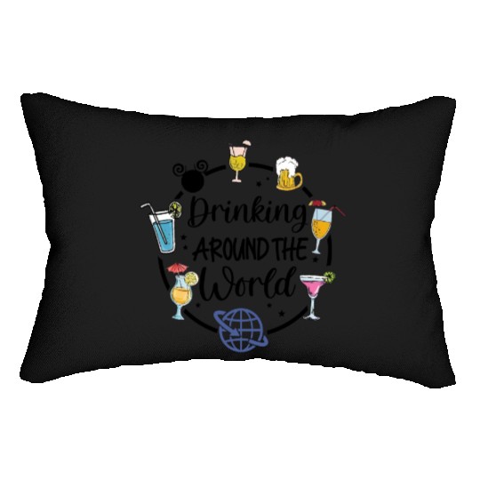 Disney Drinking Team Lumbar Pillows, Drinking Around The World
