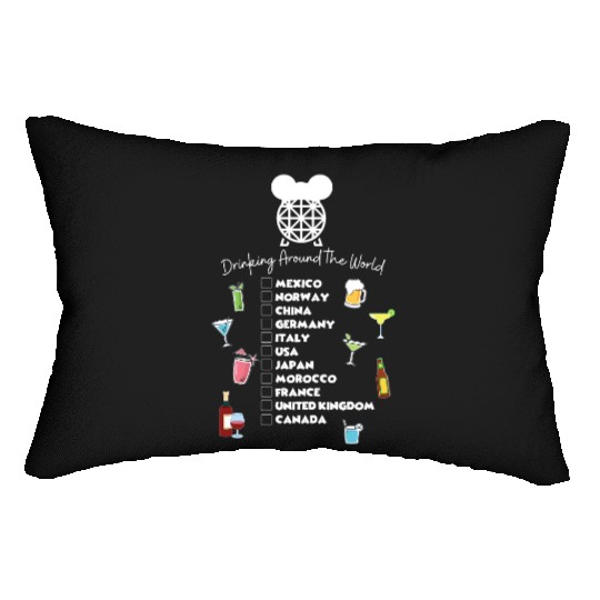 Drinking Around the World Lumbar Pillows, Disney Drinking Team, Beer Lumbar Pillows
