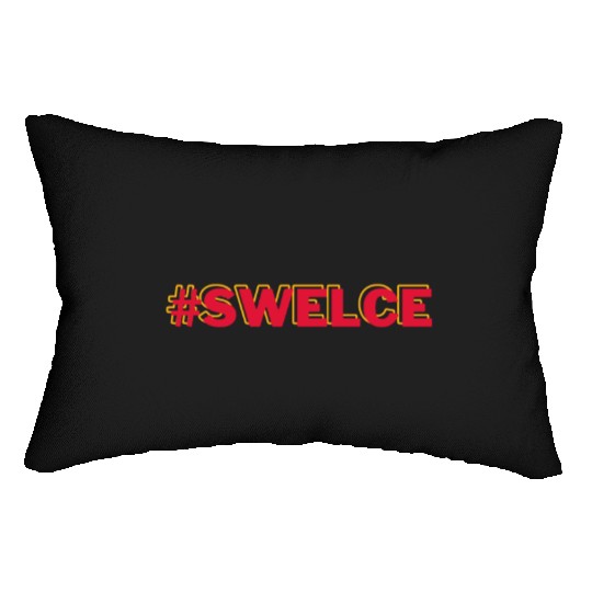taylorr Swift and Travis Kelce Swelce (1) Lumbar Pillows