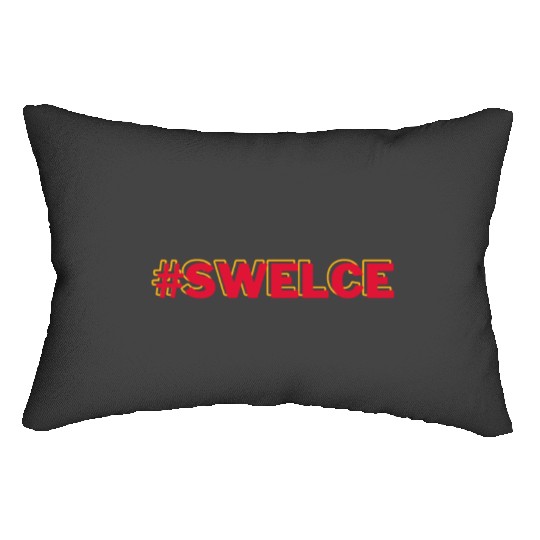taylorr Swift and Travis Kelce Swelce (1) Lumbar Pillows