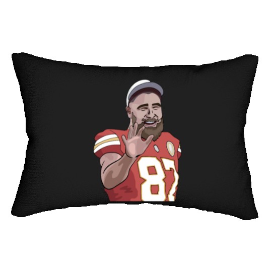 taylorr Swift Travis Kelce iii Lumbar Pillows
