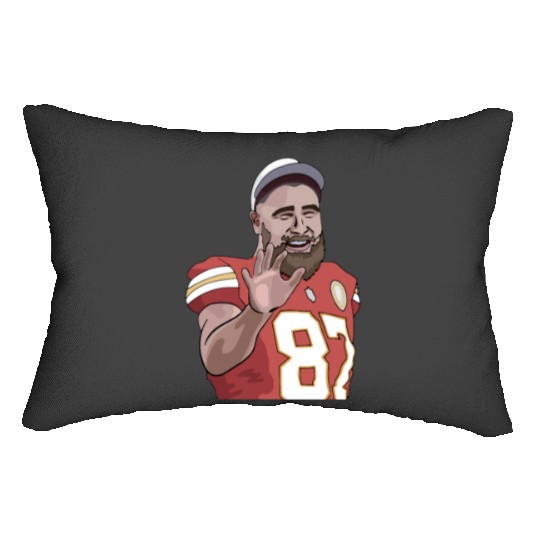 taylorr Swift Travis Kelce iii Lumbar Pillows
