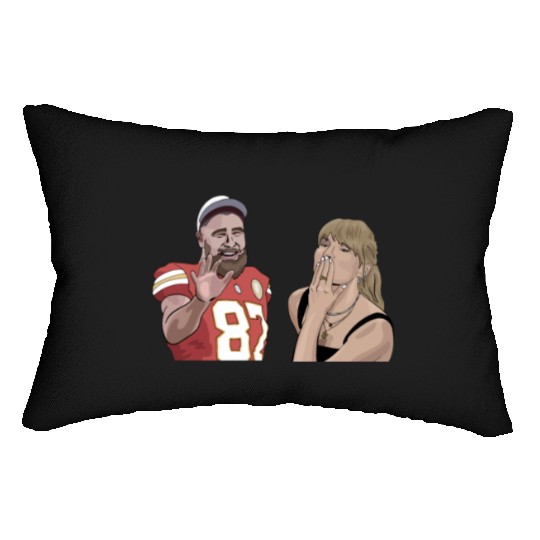 taylorr Swift Travis Kelce Lumbar Pillows