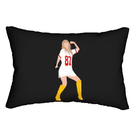 taylorr Swift x Travis Kelce Jersey (V3) Lumbar Pillows