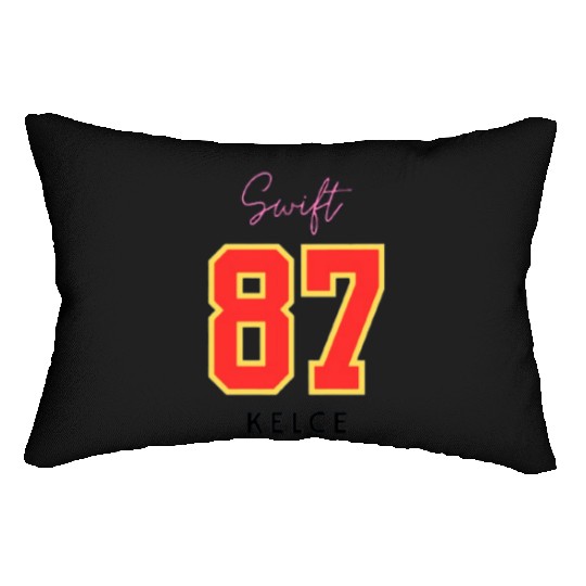 taylorr Swift 87 Travis Kelce Lumbar Pillows