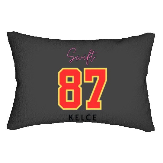 taylorr Swift 87 Travis Kelce Lumbar Pillows