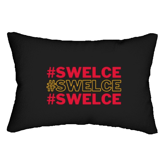 taylorr Swift and Travis Kelce Swelce Lumbar Pillows