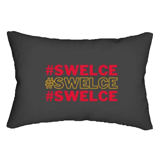 taylorr Swift and Travis Kelce Swelce Lumbar Pillows