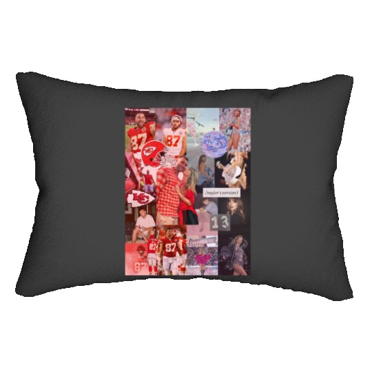 taylorr Swift and Travis Kelce Lumbar Pillows