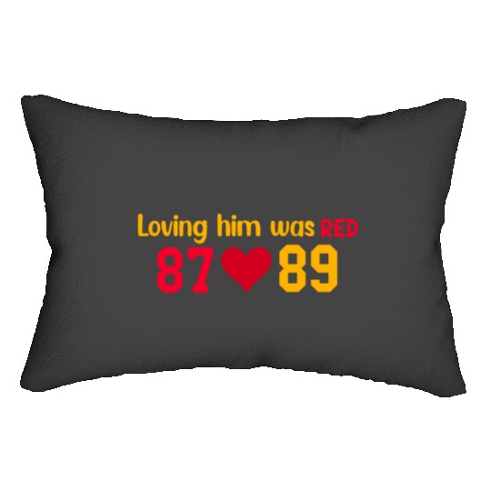 Loving Him Was RED taylorr Swift x Travis Kelce Lumbar Pillows