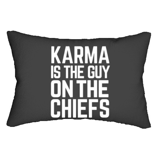 Copy of Karma Is The Guy On The Chiefs Taylorr Swift + Travis Kelce Football Era Lumbar Pillows