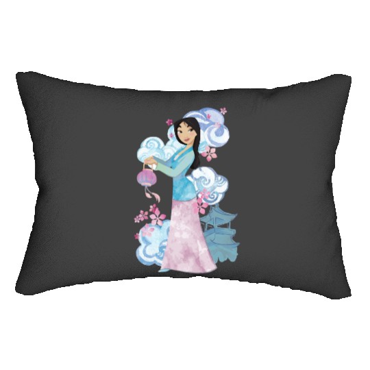 Disney Mulan Watercolor Portrait Lumbar Pillows
