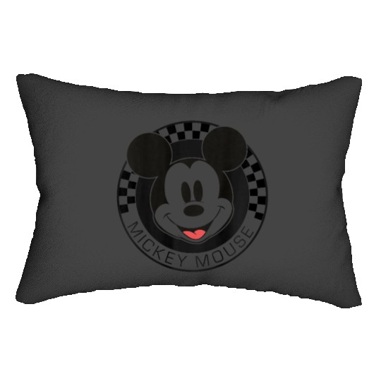 Kids Disney Mickey And Friends Classic Mickey Race Checkered Logo Lumbar Pillows