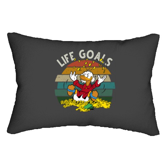 Retro Disney Ducktales Scrooge Goals McDuck Duck Tales Portrait  Vintage Style  Family Matching Tee Cool Gift Ideas Men Women Lumbar Pillows