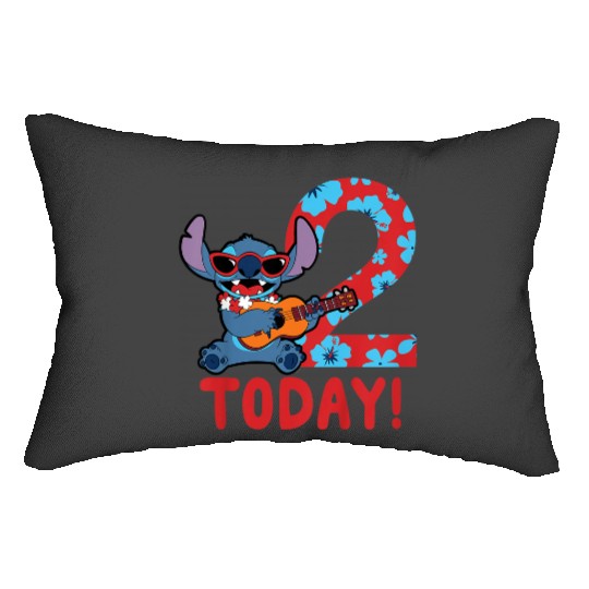 Kids Disney Lilo amp Stitch Tropical Birthday 2 Years Old Today Lumbar Pillows