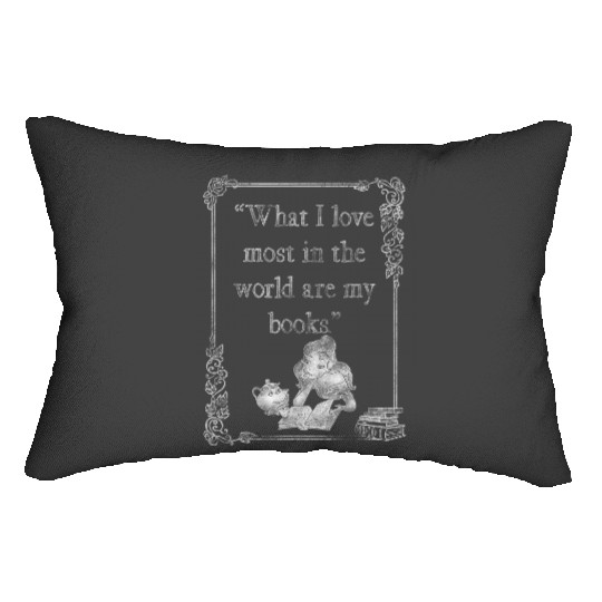 Disney Beauty and the Beast Belle Books I Love Most Quote Lumbar Pillows