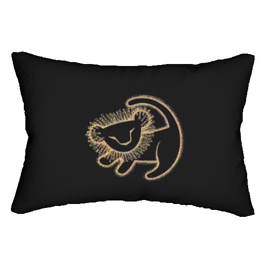 Disney Lion King Simba Gold Cave Painting Graphic Lumbar Pillows