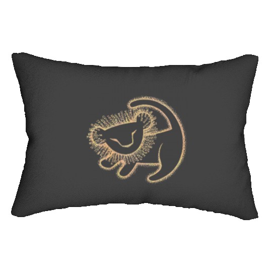Disney Lion King Simba Gold Cave Painting Graphic Lumbar Pillows