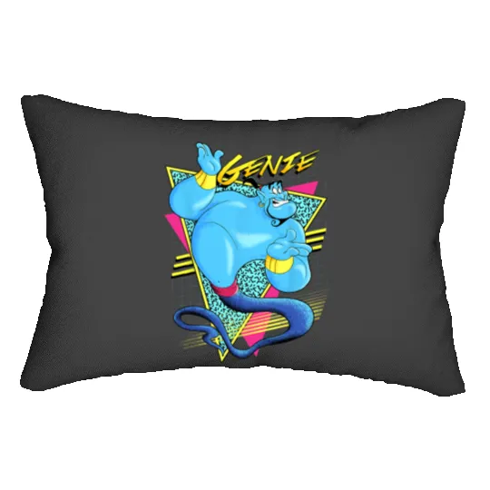 Disney Aladdin Genie Retro Abstract Portrait Logo Lumbar Pillows
