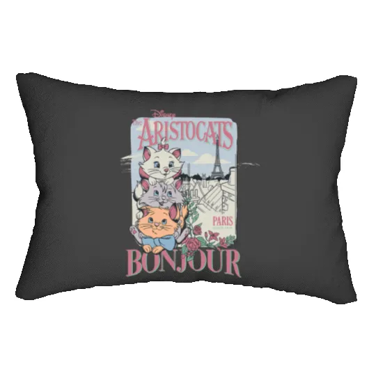 Disney The Aristocats Bonjour Paris Since 1979 Vintage Ad Lumbar Pillows