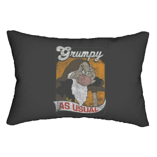 Disney Snow White Grumpy As Usual Vintage Card Lumbar Pillows