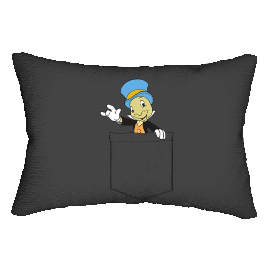 Disney Pinocchio Jiminy Cricket Faux Pocket Lumbar Pillows