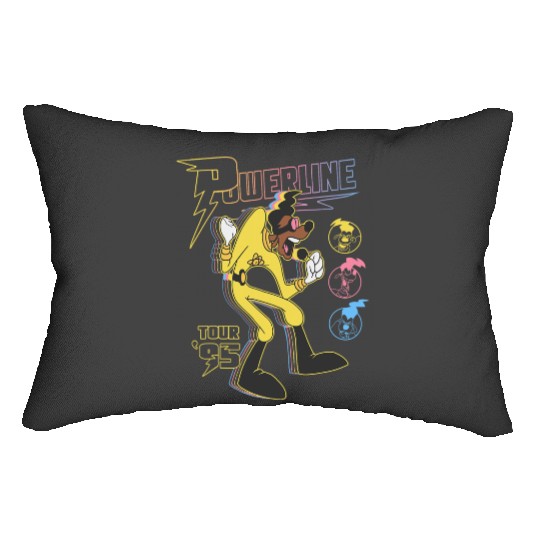 Disney A Goofy Movie Powerline Tour '95 Retro Neon Poster Lumbar Pillows
