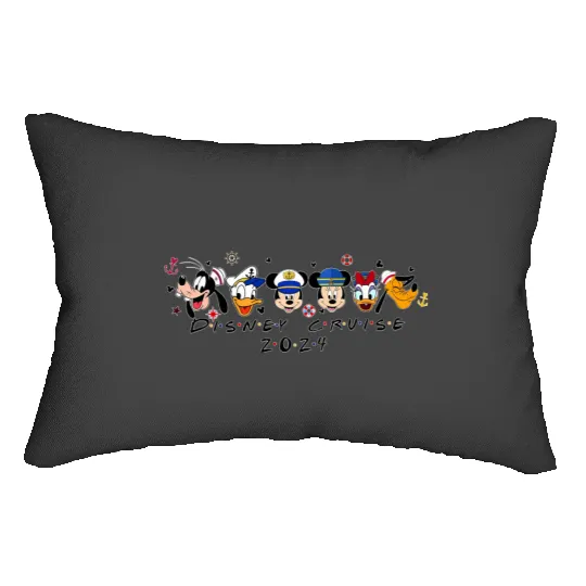 2024 Disney Cruise Lumbar Pillows, Disney Pirate Lumbar Pillows 2024, Mickey and Friends Cruise Lumbar Pillows