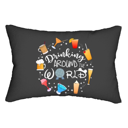 Drinking Around the World Lumbar Pillows, Disney Drinks Lumbar Pillows, World Traveler Lumbar Pillows