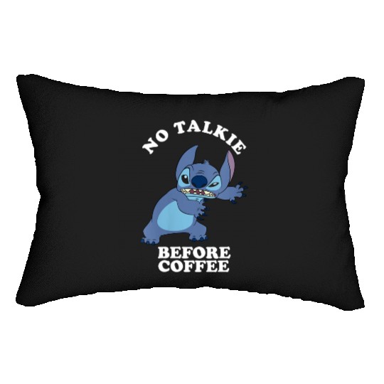 disneys Lilo Stitch No Talkie Before Coffee Grumpy Alien Lumbar Pillows