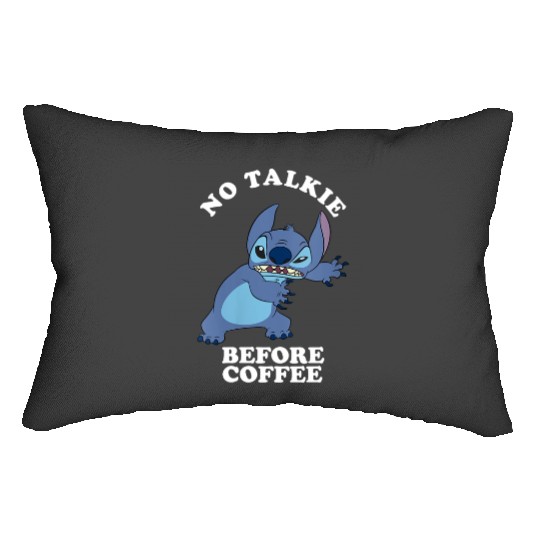 disneys Lilo Stitch No Talkie Before Coffee Grumpy Alien Lumbar Pillows