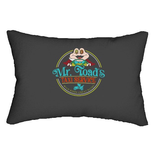 Disney Vintage Mr. Toad's Taxi Service Great Rates Lumbar Pillows