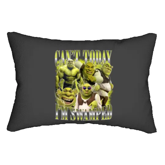 Can't Today I'm Swamped, Shrek Lumbar Pillows, Disney Fiona Princess, Shrek and Fiona, Sassy Shrek Lumbar Pillows, Funny Shrek  Lumbar Pillows