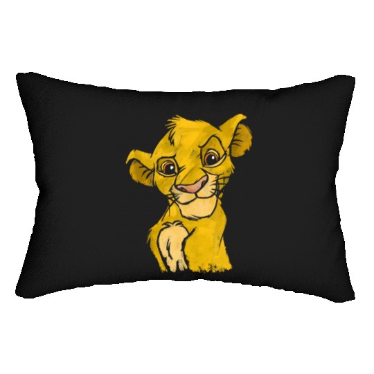 Disney Lion King Young Simba Smiling Portrait Sketch Lumbar Pillows