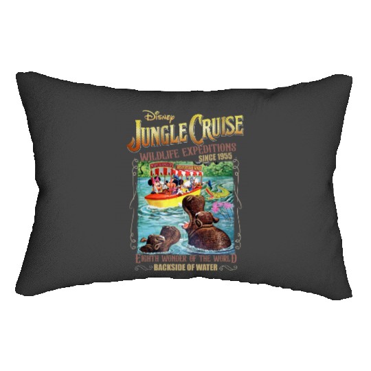 Vintage Disney Jungle Cruise Ride Lumbar Pillows, Disney Cruise Lumbar Pillows, Jungle Cruise Lumbar Pillows, Mickey and Friends