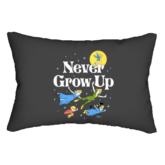 Vintage Never Grow Up Peter Pan Lumbar Pillows, Disney Peter Pan Lumbar Pillows