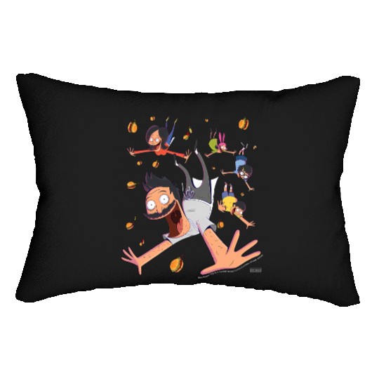 Bobs Burgers Comic Art Family Falling Lumbar Pillows