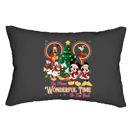 Discover Disney Mickey And Friends The Most Wonderful Time Of The Year Christmas Lumbar Pillows