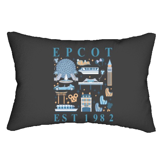 Disney Epcot Since 1982 Lumbar Pillows, Disney Trip Family Lumbar Pillows, Disney Aesthetic Lumbar Pillows, Disneyworld Lumbar Pillows, Disneyland Lumbar Pillows,  Lumbar Pillows