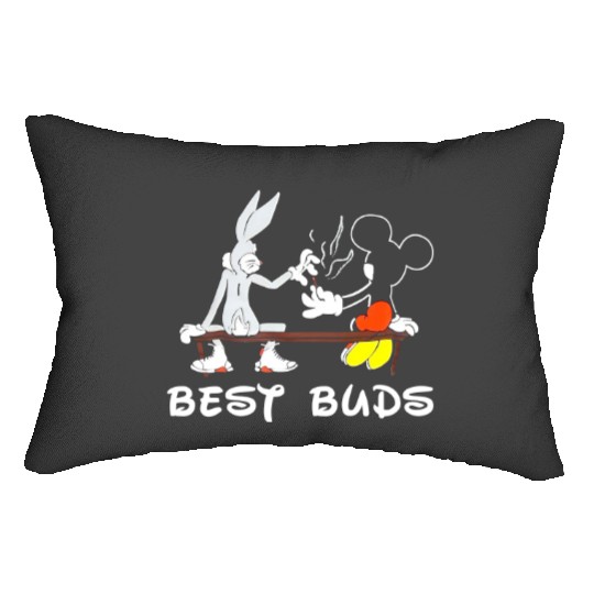Best Buds Disney Lumbar Pillows - Bugs Bunny & Mickey Mouse cotton Lumbar Pillows, Graphic Lumbar Pillows for men, women, Unisex,  Gifts