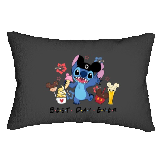 Disney Stitch Best Day Ever Lumbar Pillows, Disney Stitch Lumbar Pillows