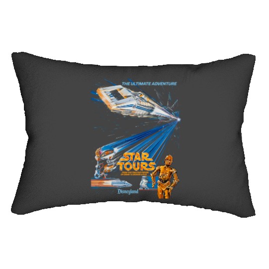 Vintage Star Tours Lumbar Pillows Star Wars Ride Lumbar Pillows Disneyland Lumbar Pillows Y2k Disney Lumbar Pillows Star Wars Lumbar Pillows