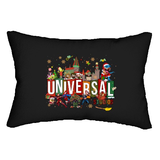 Universal Studios Christmas Lumbar Pillows, Disneyland Christmas
