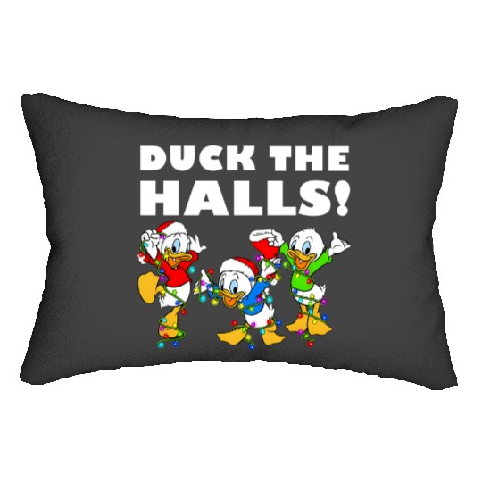Disney Ducktales Christmas Lights Lumbar Pillows, Duck The Halls Lumbar Pillows