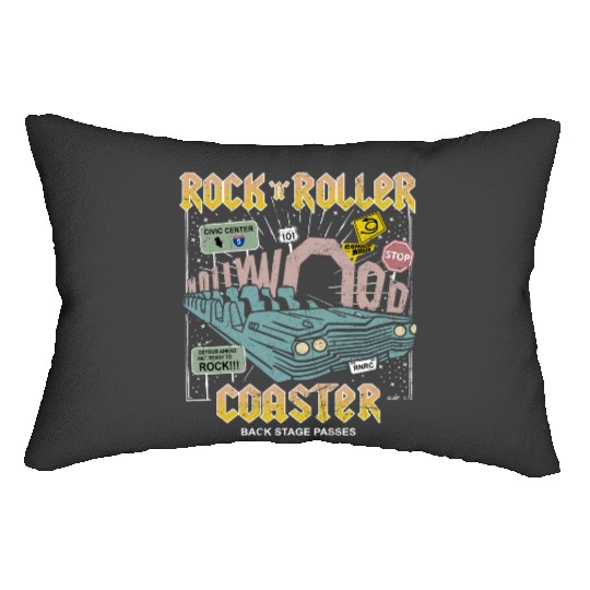 Disney Rock N Roller Coaster  Lumbar Pillows, Vintage Disney Hollywood Studios Lumbar Pillows, Disney World Lumbar Pillows