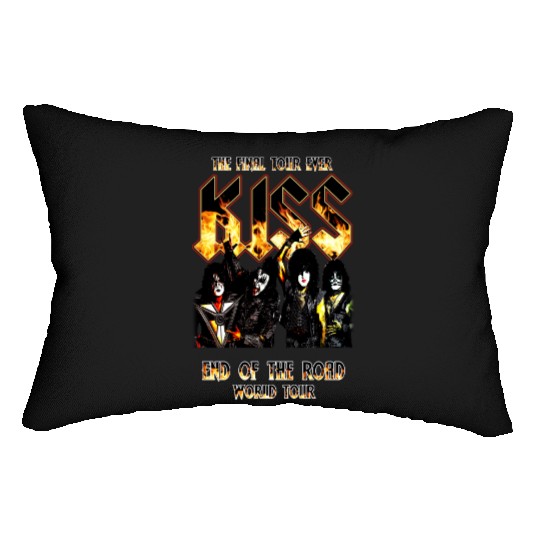 Vintage KISS-Band The Final Toue Ever Concert Style Concert Tour 90s Rock Band Lumbar Pillow, Vintage Kiss Band Lumbar Pillows