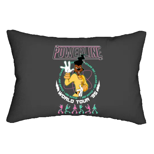 Disney Powerline Goofy Movie Lumbar Pillows, Disney Goofy Movie Powerline